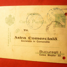 Carte Postala comerciala Astra Comerciala, stampila Mateuti-Bai 1930