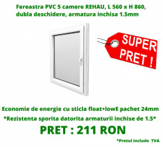 Fereastra PVC 5 camere REHAU foto