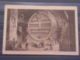 CARTE POSTALA HAZLIE- BUTOI IMENS INTR- UN DEPOZIT DE VIN CU CUMPARATORI-1900-