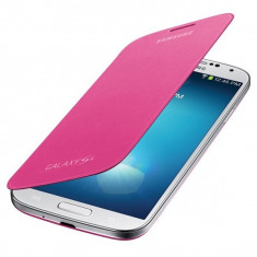 Husa piele pentru Samsung I9500 Galaxy S4 EF-FI950BP roz Blister Originala foto