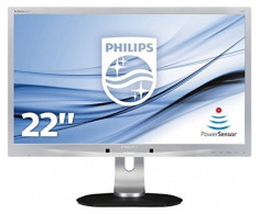 Monitor 22 inch LED, Philips 220P4L, Silver &amp;amp;#038; Black, Panou Grad B foto