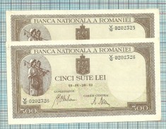 Bancnota 500 lei 1942-consecutive foto