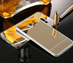 Husa Samsung Galaxy S6 Edge - Gel TPU Mirror Gold foto