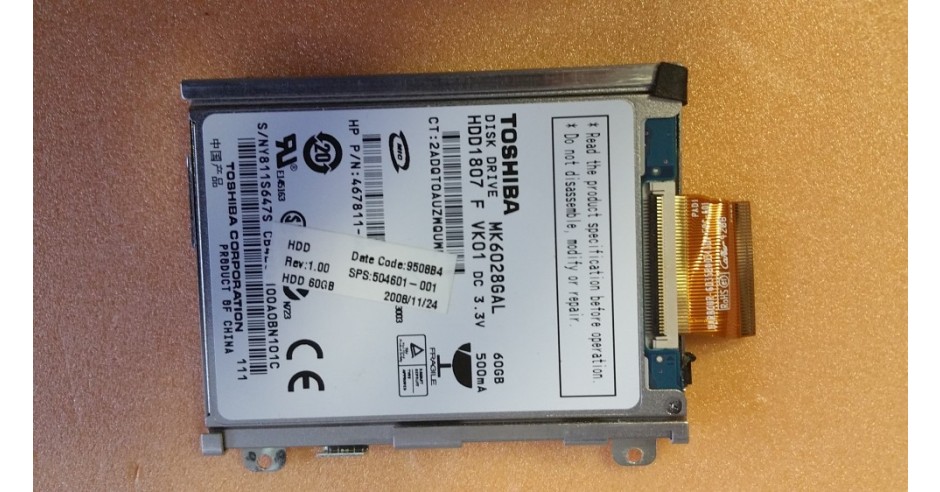Toshiba MK6025GAS HDD2189 60GB, 4200RPM, 2.5" IDE - Foto 8