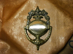 Dispozitiv ciocanit usa DoorKnocker, Baroc Victorian bronz masiv (2) foto