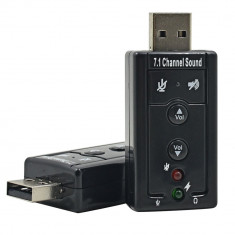 Placa de sunet / audio 7.1 CH externa 3D sound conectare USB foto