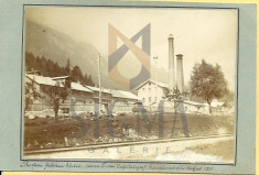 CARTE POSTALA, BUSTENI, FABRICA DE HARTIE, 1901 foto