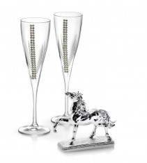 Cadou Champagne Silver Horse by Chinelli - Made in Italy foto