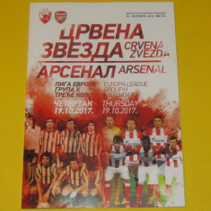 Program meci fotbal STEAUA ROSIE BELGRAD - ARSENAL LONDRA (19.10.2017)