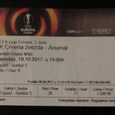 Bilet meci fotbal STEAUA ROSIE BELGRAD - ARSENAL LONDRA (19.10.2017)