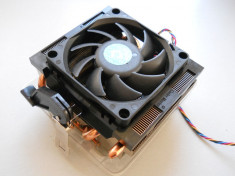 Cooler AMD pentru Quad AM3/AM3+/AM4/FM1/FM2 talpa de cupru si heatpipes. foto