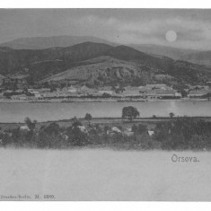 4180 - ORSOVA, Panorama, Litho - old postcard - used - 1900