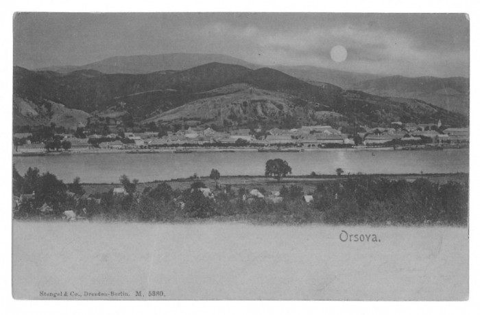 4180 - ORSOVA, Panorama, Litho - old postcard - used - 1900