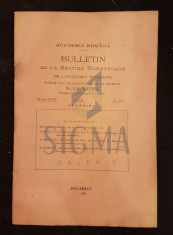 GRIGORE ANTIPA (DOCTOR), BULETIN DE LA SECTION SCIENTIFIQUE DE L&amp;#039;ACADEMIE ROUMAINE, ANUL VII, NUMARUL 7/10, 1920/21, BUCURESTI, 1922 foto