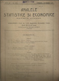 Revista ANALELE STATISTICE SI ECONOMICE - nr.11-12/1920, Bucuresti