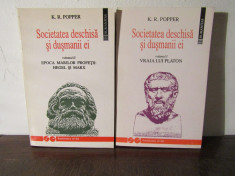 SOCIETATEA DESCHISA SI DUSMANII EI-K. R. Popper( 2 VOL ) foto