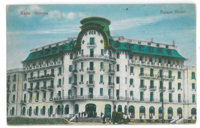 4189 - GOVORA, Valcea, Hotel PALACE - old postcard - used - 1926 foto