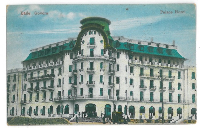 4189 - GOVORA, Valcea, Hotel PALACE - old postcard - used - 1926