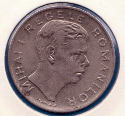 (R) MONEDA ROMANIA - 100 LEI 1943, VARIANTA CU RIDURI LA OCHI, RARA foto