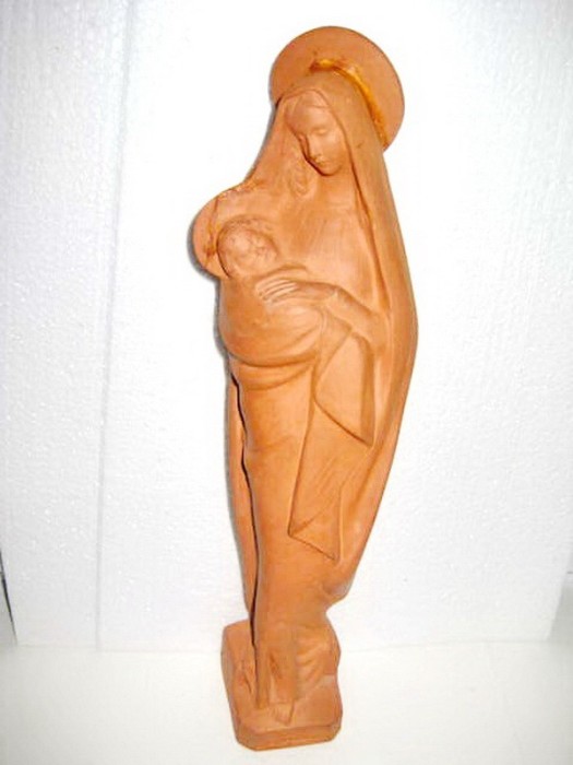 Fecioara cu Pruncul statuieta MATER AMARILIS HENSIET. Ceramica, stare buna.