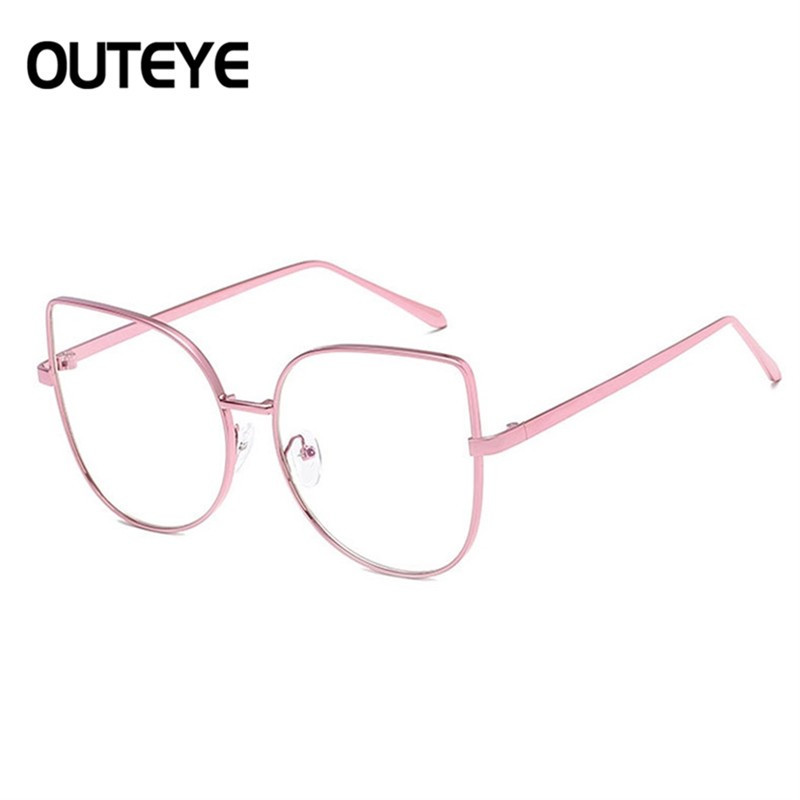 Ochelari lentila transparenta model cat eye reflexii roz, Ochi de pisica |  Okazii.ro