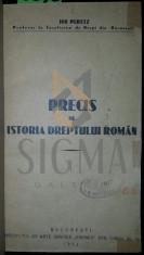 ION PERETZ - PRECIS DE ISTORIA DREPTULUI ROMAN - autograf !, 1931 foto