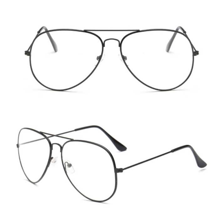 Ochelari lentila transparenta protectie model aviator negri + toc inclus Ochelari lentila transparenta protectie model aviator negri + toc inclus