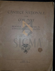 POPOVICI TIMOTEI (PROFESOR DE MUZICA) - CANTECE NATIONALE PENTRU COR MIXT (PUBLICATE DE RESORTUL DE ORGANIZARE AL CONSILULUI DIRIGENT ROMAN) foto