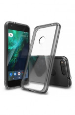 Husa Google Pixel Ringke FUSION SMOKE BLACK + BONUS folie protectie display Ringke Phone Protect foto