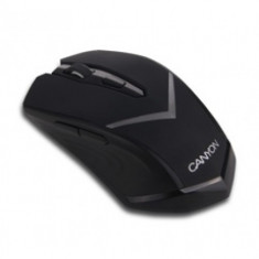 CANYON Mouse CNE-CMSW3 (Wireless, Optical 800/1280 dpi, 4 btn, USB, power saving technology), Black foto