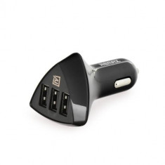 Incarcator Auto Aliens Remax 3xUSB 4.2A Negru foto