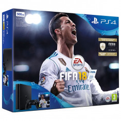 Consola Sony Playstation 4 Slim 500Gb Negru + Fifa 18 foto