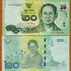 !!! THAILANDA - 20 BAHT 2017 , COMM - P NEW - UNC / IN MEMORIA REGELUI RAMA IX