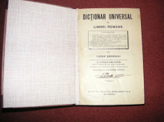 Dictionar Universal Al Limbii Romane - Lazar Saineanu 1925 ed. a - V a foto