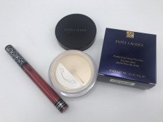 Pudra pulbere Estee Lauder Translucent + Ruj rezistent Kat Von D Rosu foto