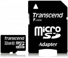 Card memorie Transcend Micro SDHC 32GB Class 10 + Adaptor SD foto