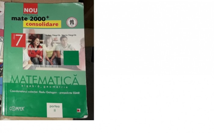 MATEMATICA ALGEBRA GEOMETRIE CLASA A VII A PARTEA II A NEGRILA