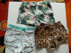 Set 3 pantalonasi scurti, pantaloni scurti fetite, 4-6 ani, H&amp;amp;M, 104-116 cm foto