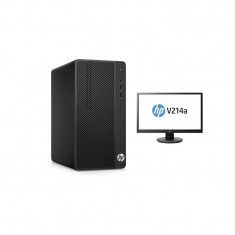 Sistem desktop HP 290 G1 MT Intel Celeron 3900 4GB DDR4 1TB HDD Black cu Monitor HP V214 20.7 inch foto