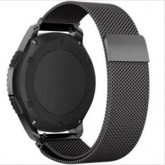 Curea metalica neagra cu magnet pentru Samsung Gear S3 classic / frontier foto