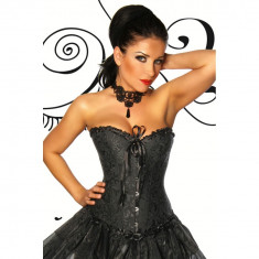 Corset Brocart - Negru S - Sex Shop Erotic24 foto