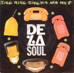 De La Soul - Ring Ring Ring (1991, EastWest) Disc vinil single 7&amp;quot;Hip Hop foto