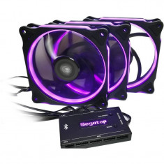 Ventilator Segotep Halo Ring RGB 120mm 3 fan Kit foto