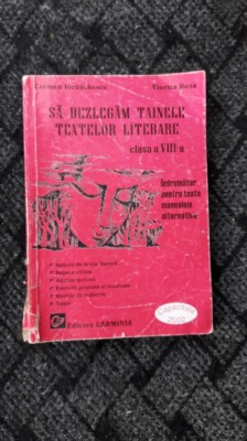 SA DEZLEGAM TAINELE TEXTELOR LITERARE CLASA A VIII A CARMEN IORDACHESCU foto