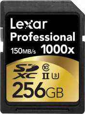 Card de memorie Lexar SDXC, 256 GB, Clasa 10, UHS-II, 150MB/s foto