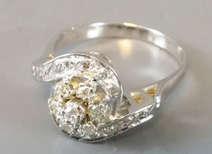 Inel din aur 14k cu 21 diamante foto