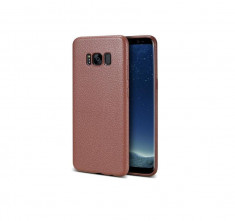 Carcasa de protectie Litchi Leather husa silicon TPU pt Samsung Galaxy S8+ Plus foto