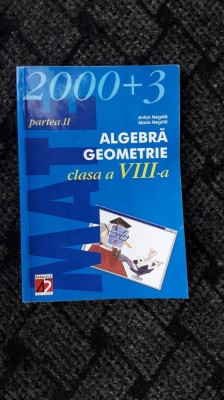 ALGEBRA GEOMETRIE CLASA A VIII A PARTEA 1 SI 2 . NEGRILA . foto