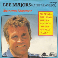 Lee Majors - Unknown stuntman (1985, Scotti) Disc vinil single 7&amp;quot; country foto