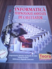 MANUAL INFORMATICA TEHNOLOGII ASISTATE DE CALCULATOR CLASA XI MARIANA MILOSESCU